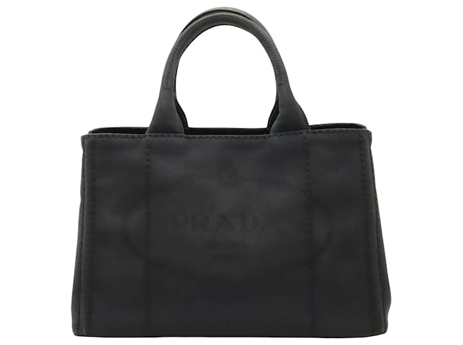 Tote Prada Canapa Nero Tela  ref.1561896