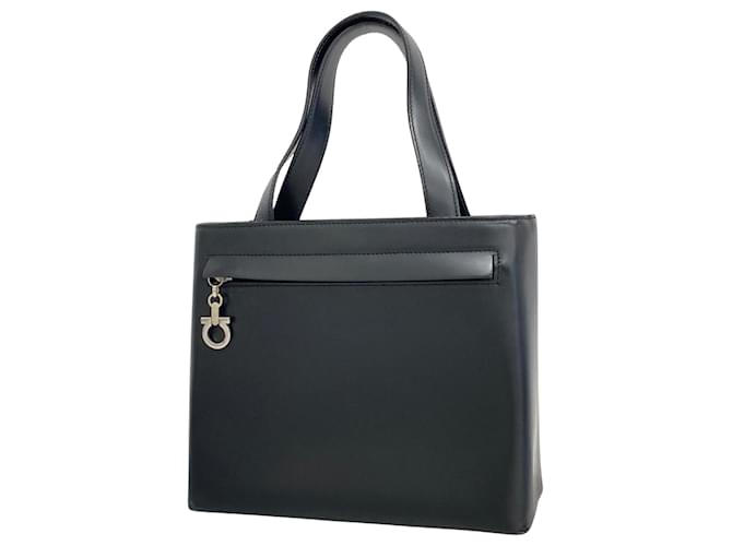 Salvatore Ferragamo Gancini Cuir Noir  ref.1562184