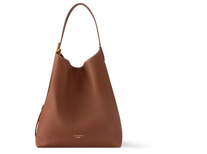 Louis Vuitton Bolsa LV Low Key Hobo MM nova Conhaque