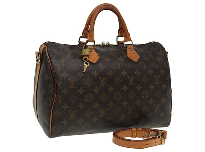 LOUIS VUITTON Monogram Speedy Bandoulière 35 Bolsa de Mão M41111 LV Auth 84743 Monograma Lona  ref.1562401