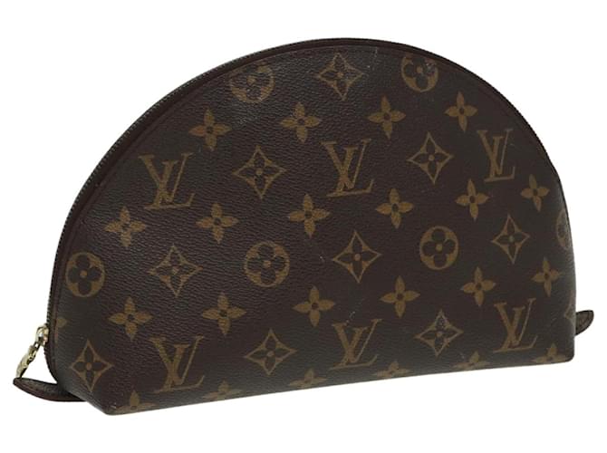 LOUIS VUITTON Trousse Demi Ronde Monogram Pouch Cosmétique M47520 LV Auth 84318 Toile Monogramme  ref.1562488