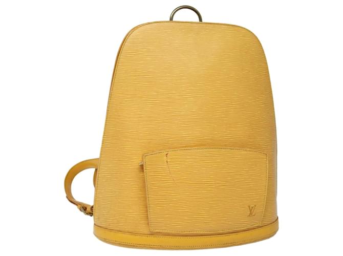 LOUIS VUITTON Sac à dos Epi Gobelins Jaune M52299 LV Auth 83124 Cuir  ref.1562500