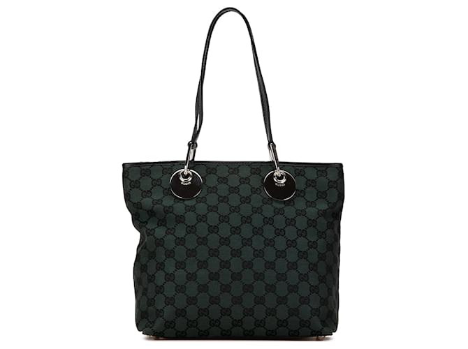 Tote en toile Eclipse GG verte de Gucci Cuir  ref.1562639