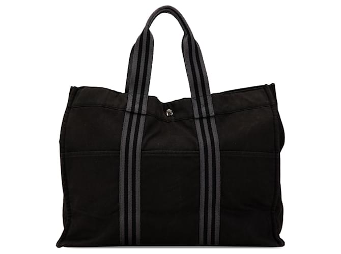 Sac tote Fourre Tout GM Hermès noir Toile  ref.1562694