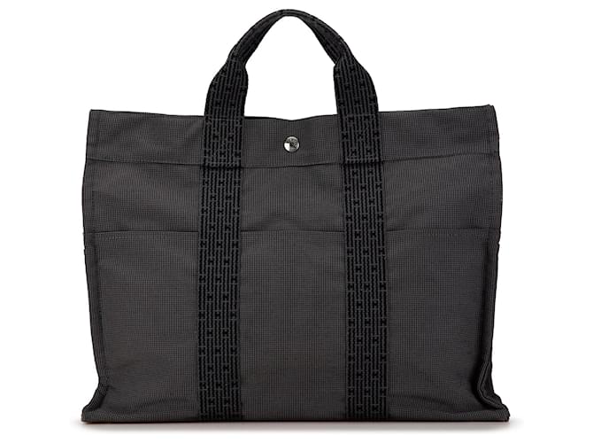 Sac à main Hermès Herline MM gris Toile  ref.1562708