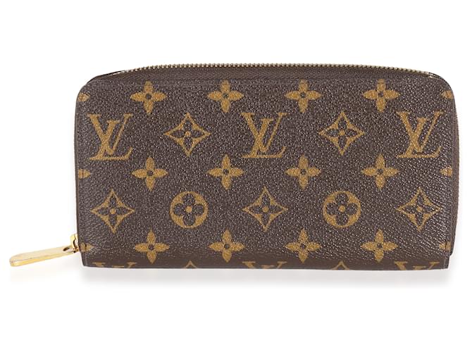 Cartera Zippy de lona Monogram Louis Vuitton Castaño Lienzo  ref.1562745