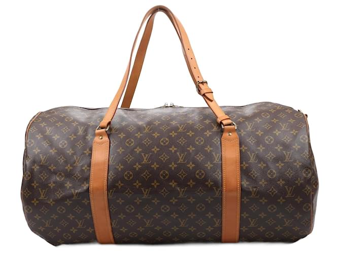 Borsa da viaggio Monogram Sac Polochon Louis Vuitton M41222 Marrone Pelle  ref.1562801