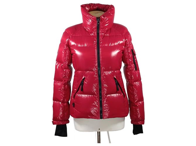 Autre Marque SAM Down Jacket Red Nylon Size 38