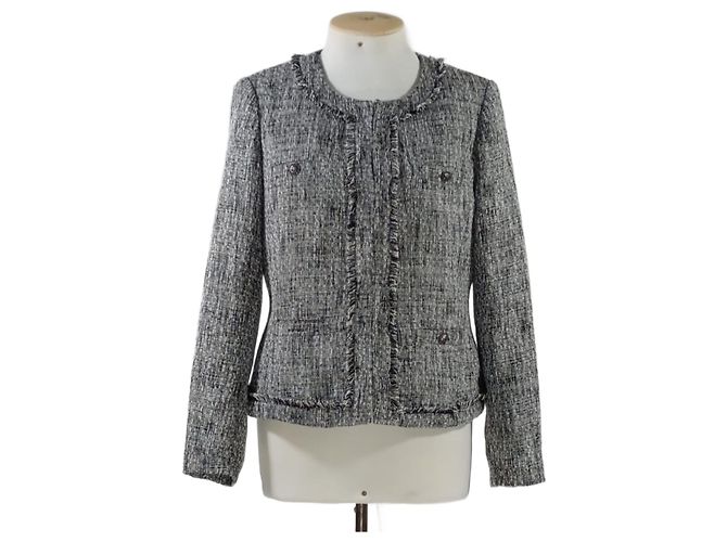 Karl Lagerfeld Tweed Jacke Grau