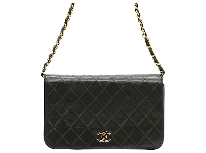 Timeless Chanel Matelassé Black Leather  ref.1562846