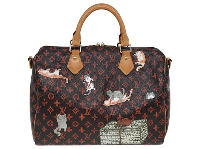 Louis Vuitton Speedy Bandoulière 30 Brown Cloth  ref.1562850