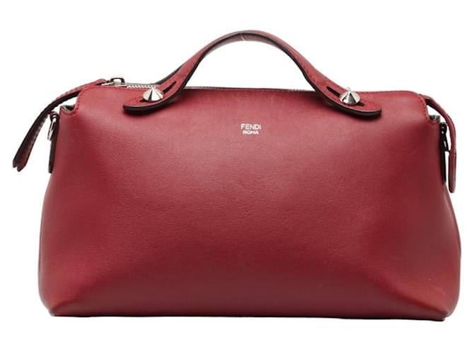 By The Way Fendi Au fait Moyen Cuir Bordeaux  ref.1562870