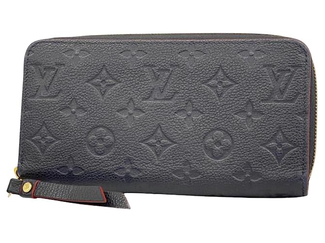 Carteira Zippy Louis Vuitton Azul marinho Couro  ref.1563005