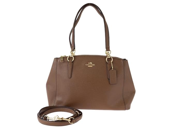 Borsa Tote in pelle Madison di Coach Marrone  ref.1563069