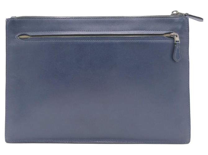 Coach Navy Leather Clutch Bag  Blue  ref.1563099