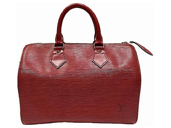 Louis Vuitton Epi Speedy 25 Leather Handbag  Red  ref.1563106