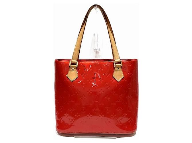 Sac à main Houston Vernis Louis Vuitton Cuir Rouge  ref.1563113