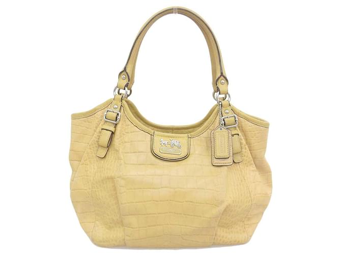 Coach Leather Shoulder Bag  Yellow  ref.1563120