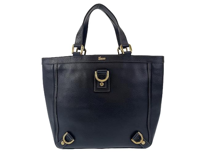 Sac fourre-tout en cuir Gucci Abby Noir  ref.1563143