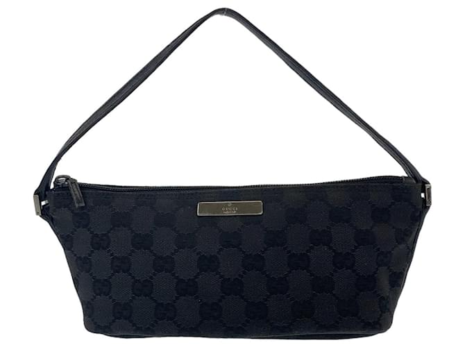 Bolso Accesorio de Lona GG Negra Gucci Negro Lienzo  ref.1563146