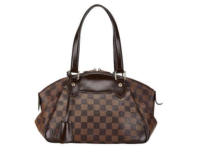 Bolsa Louis Vuitton Damier Verona PM Marrom Lona  ref.1563239