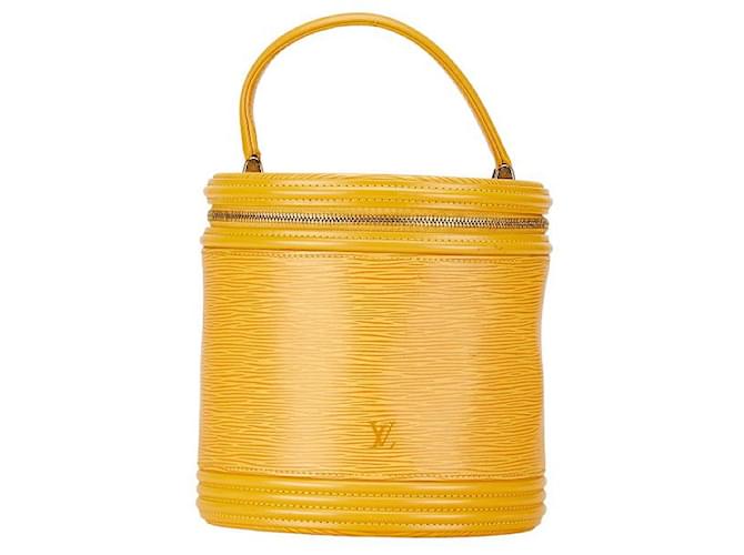 Sac à main en cuir Louis Vuitton Cannes Jaune  ref.1563251