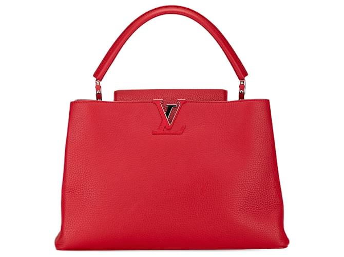 Bolso de cuero Louis Vuitton Capucines MM Castaño  ref.1563312