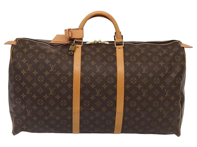 Louis Vuitton Keepall 60 Azul Lona  ref.1563971