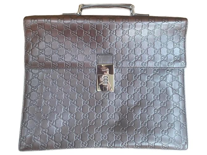 Gucci Monogram Leather Document Holder