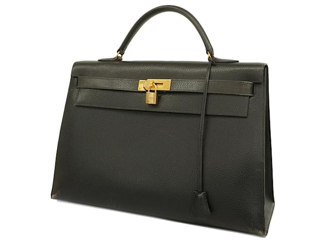 Hermès Kelly 40 Black Leather  ref.1564017