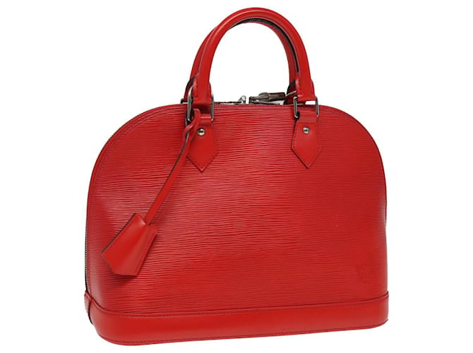 LOUIS VUITTON Epi Alma PM Bolsa de Mão Vermelha Car Mine M4058E LV Auth 84270 Vermelho Couro  ref.1564057