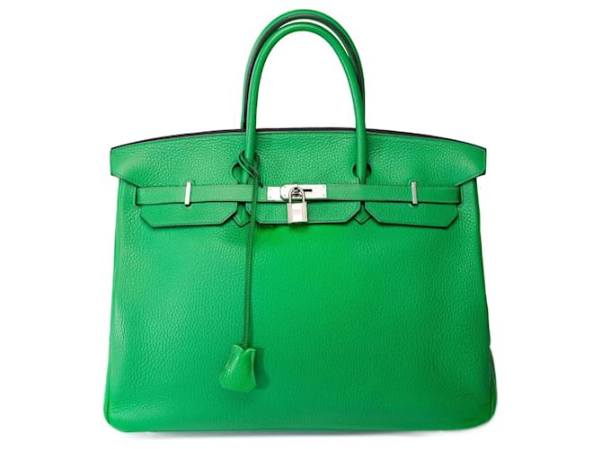 Hermès Sac HERMES Birkin 40 en Cuir Vert - 102064  ref.1564213