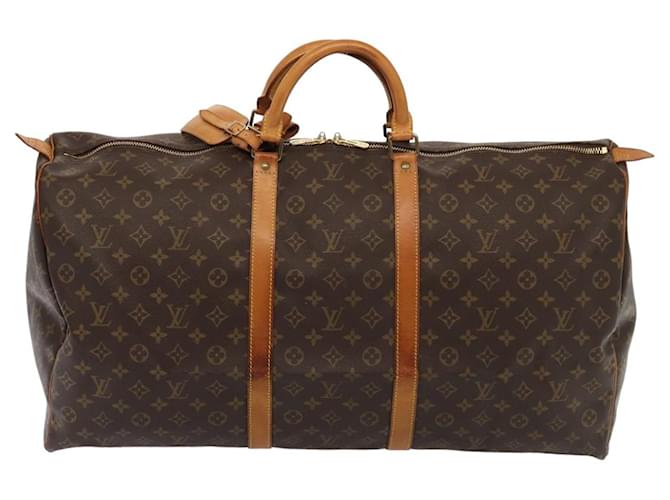 Louis Vuitton Keepall 60 Castaño Lienzo  ref.1564223