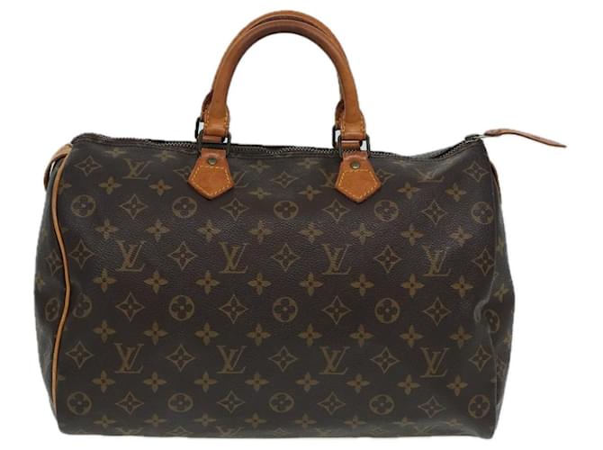 Louis Vuitton Speedy 35 Castaño Lienzo  ref.1564244