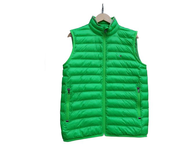 Tommy Hilfiger green unisex sleeveless down jacket