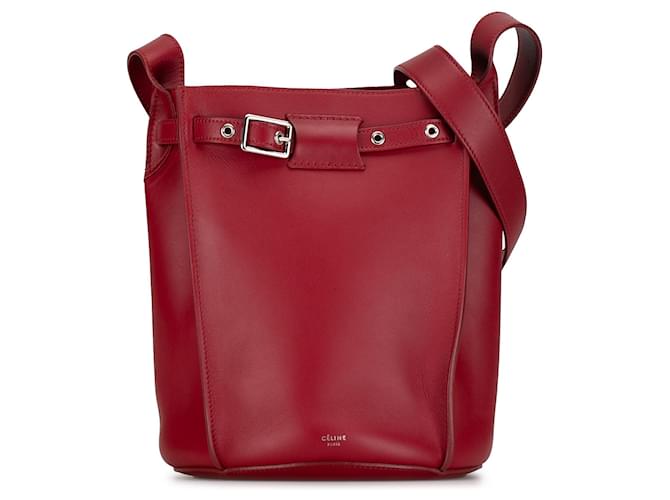 Big Bag Céline Grand sac seau Celine rouge Cuir  ref.1564347