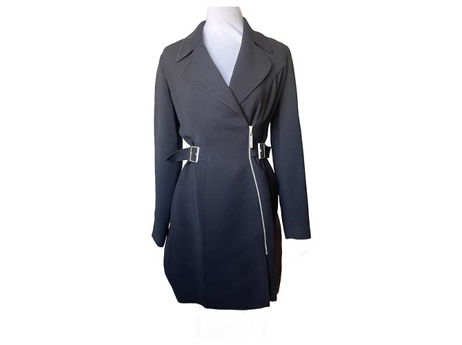 Giacca lunga nera Thierry Mugler Nero