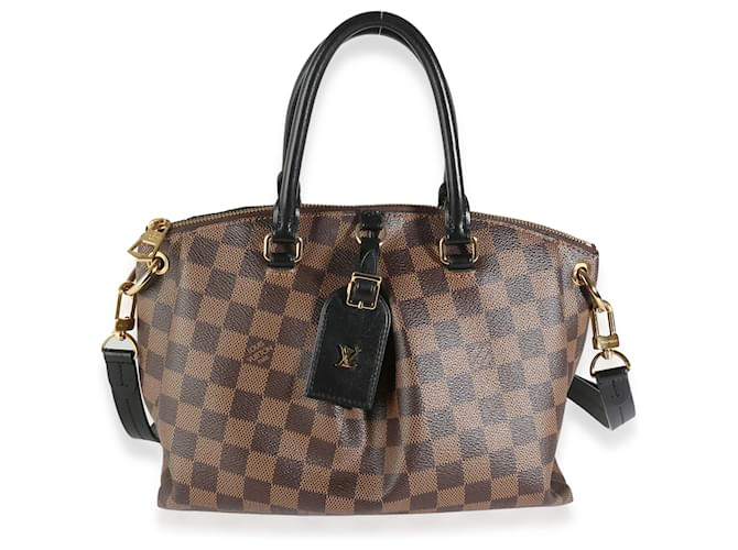 Louis Vuitton Black Damier Ebene Canvas Odeon Tote PM Cloth  ref.1564386