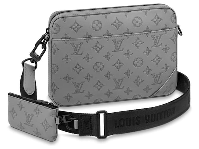 Louis Vuitton LV Duo messenger grey leather  ref.1564502