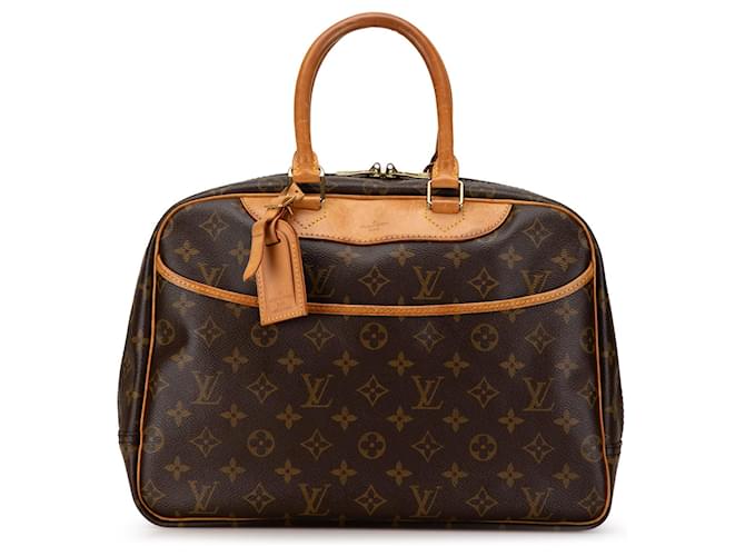 Louis Vuitton Monograma Marrón Deauville Castaño Cuero Lienzo  ref.1564571