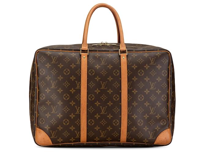 Louis Vuitton Monogram Marron Sirius 45 Cuir Toile  ref.1564584