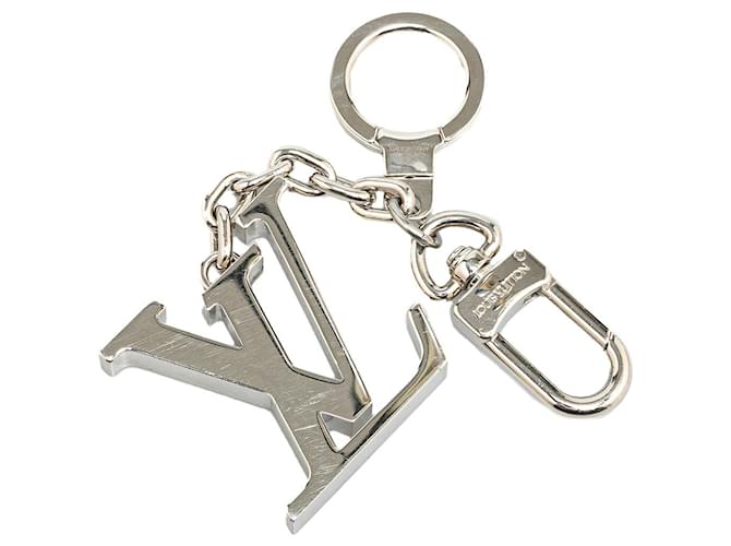 Louis Vuitton Silver Brass LV Initials Key Holder Silvery Metal  ref.1564585