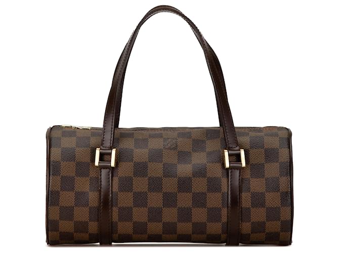 Louis Vuitton Brown Damier Ebene Papillon 26 Leather Cloth Pony-style calfskin  ref.1564644