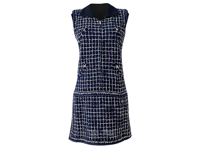 Navy blue tweed retailer dress