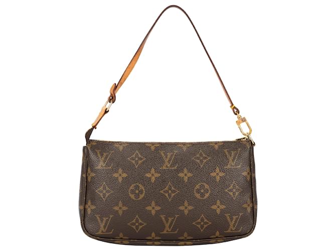 Pochette Accessoires en toile Monogram Louis Vuitton Marron  ref.1565001