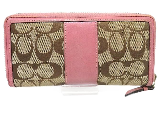Autre Marque Coach Signature Canvas Leather Wallet F51770 ref.1566362 Joli Closet