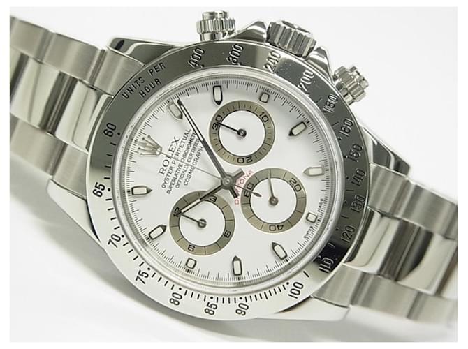 ROLEX Daytona white Dial 116520 F series Mens Silvery Steel  ref.1566725