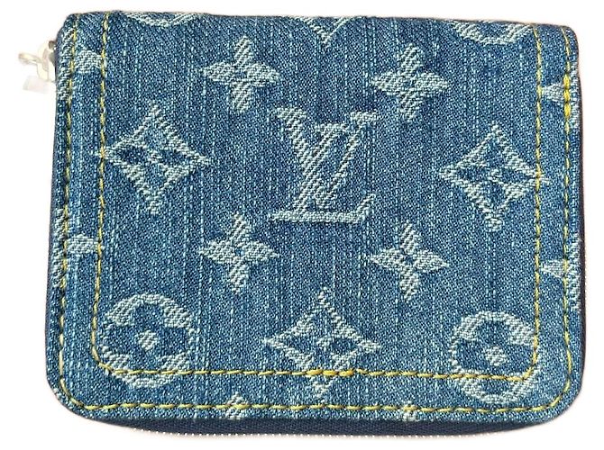 Louis Vuitton zippy denim Blue