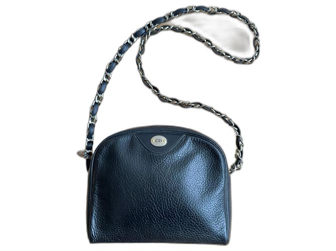 DIOR - Borsa in pelle granulata Nero