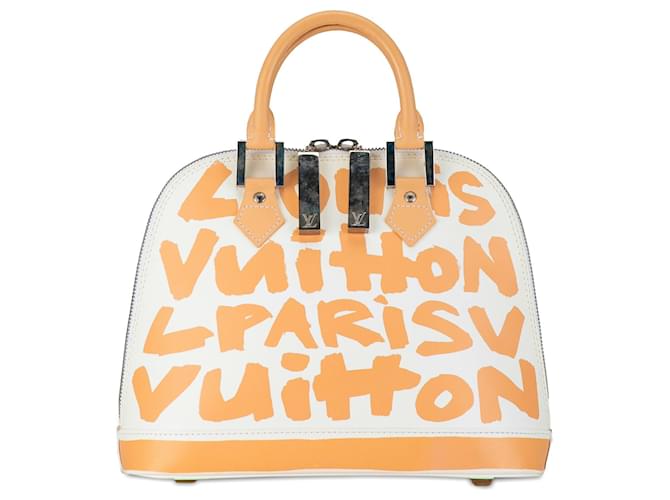 Orange Louis Vuitton Stephen Sprouse Graffiti Alma MM Handbag Leather  ref.1568831